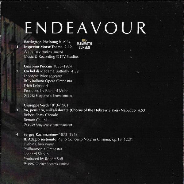 Various : Endeavour (CD, Album)