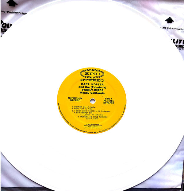 Randy California : Kapt. Kopter And The (Fabulous) Twirly Birds (LP, Album, Ltd, RE, Whi)