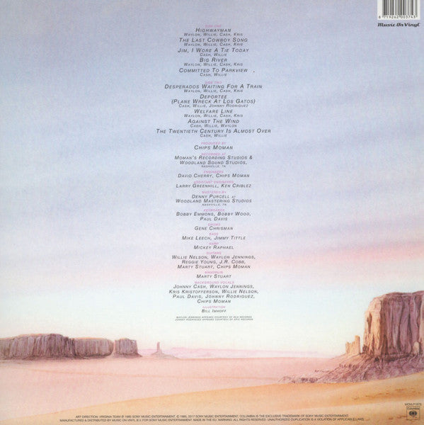 Waylon Jennings • Willie Nelson • Johnny Cash • Kris Kristofferson : Highwayman (LP, Album, RE, 180)