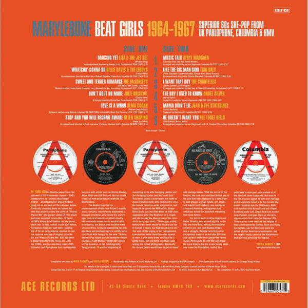 Various : Marylebone Beat Girls 1964-1967 (LP, Comp, Ltd, 180)