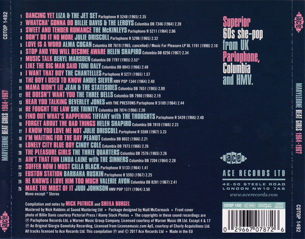 Various : Marylebone Beat Girls 1964-1967 (CD, Comp)