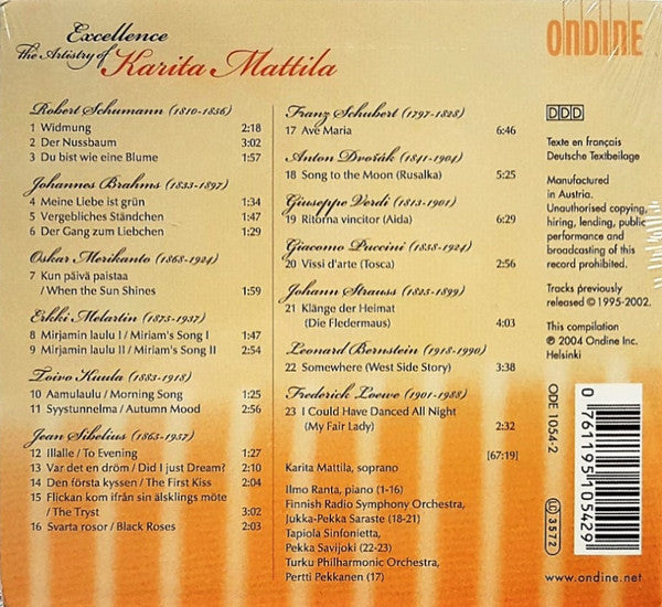 Karita Mattila : Excellence - The Artistry Of Karita Mattila (CD, Comp)