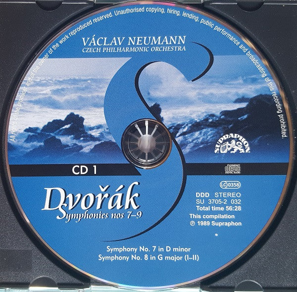 Antonín Dvořák, The Czech Philharmonic Orchestra, Václav Neumann : Symphonies 7-8-9 (2xCD, Comp)