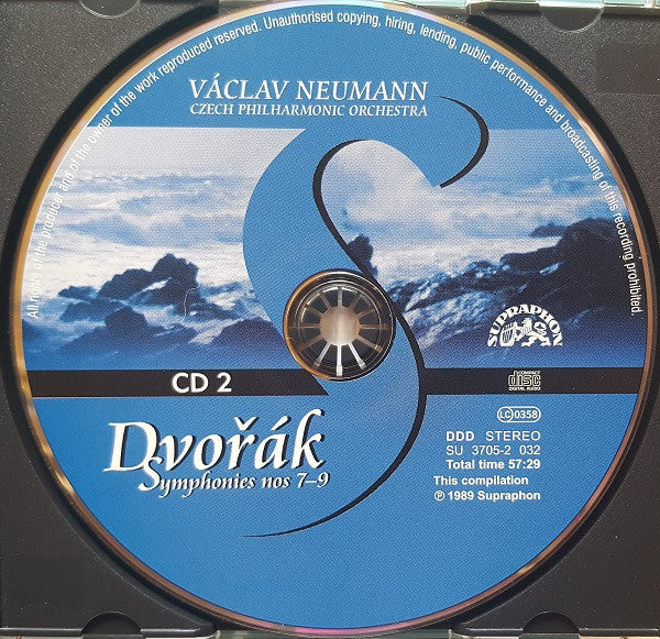 Antonín Dvořák, The Czech Philharmonic Orchestra, Václav Neumann : Symphonies 7-8-9 (2xCD, Comp)