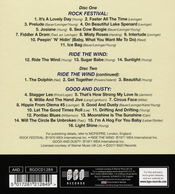 The Youngbloods : Rock Festival/ Ride The Wind/ Good And Dusty (2xCD, Comp, RM)