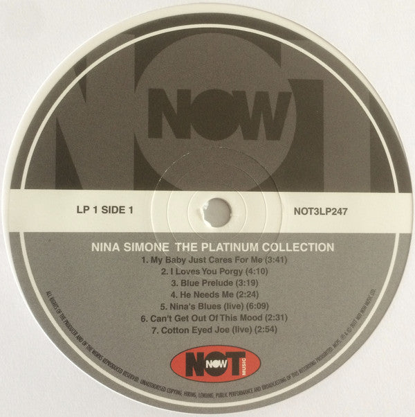 Nina Simone : The Platinum Collection - 42 All Time Classics (3xLP, Comp, Whi)