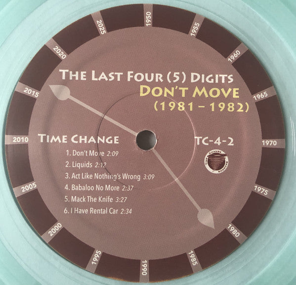 Last Four (4) Digits : Don't Move (LP, Album, Comp, Ltd, Cle + CD, Album, Comp)