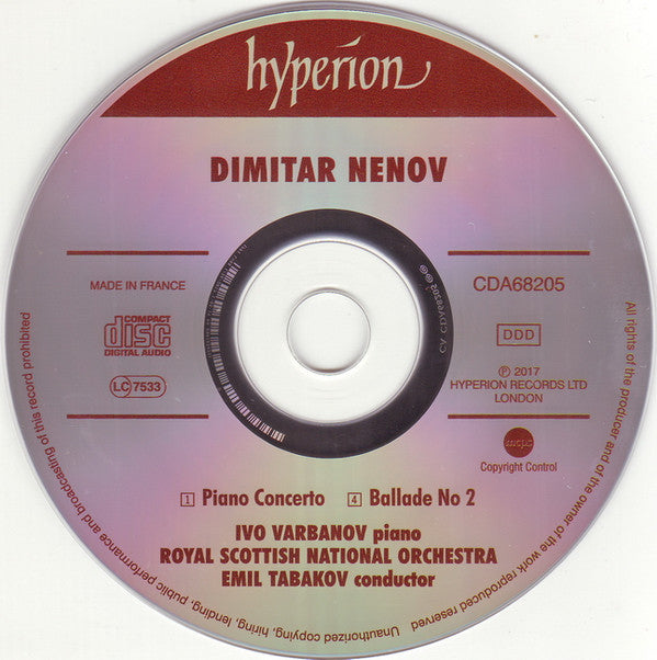 Dimitar Nenov, Ivo Varbanov, Royal Scottish National Orchestra, Emil Tabakov : Piano Concerto • Ballade No 2 (CD, Album)