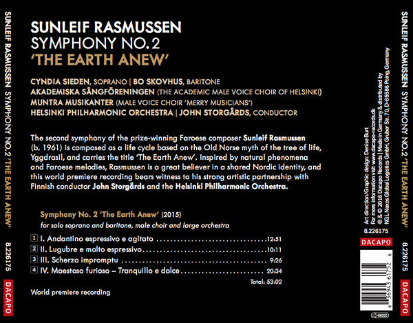 Sunleif Rasmussen, John Storgårds, Helsinki Philharmonic Orchestra : Symphony No. 2 'The Earth Anew' (CD, Album)