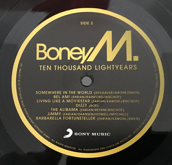Boney M. : Ten Thousand Lightyears (LP, Album, RE, RM)
