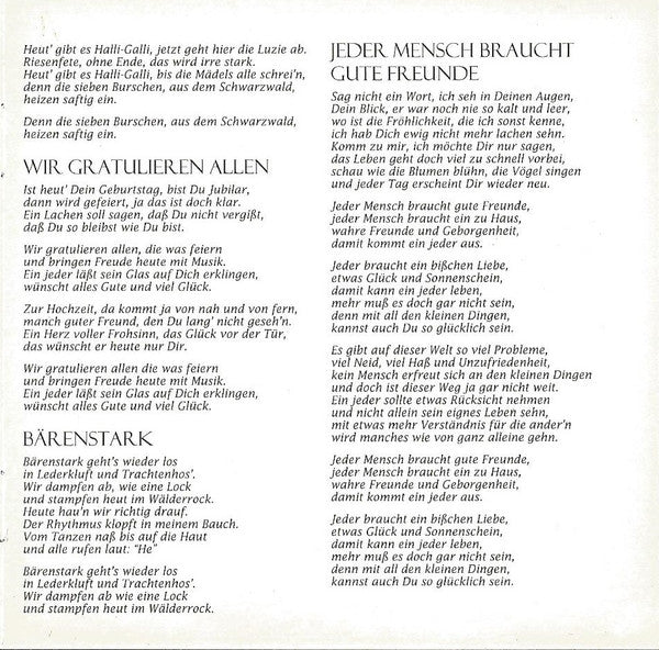 D'Feldberger Spitzbuebe : Die Gaudi Burschen (CD, Album)