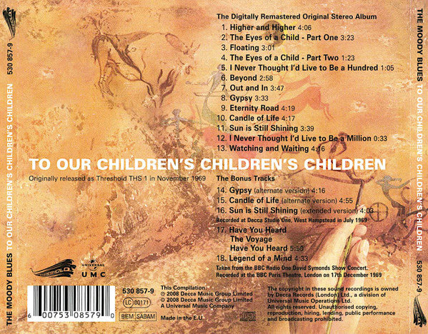The Moody Blues : To Our Children's Children's Children (CD, Album, RE, RM, RP)