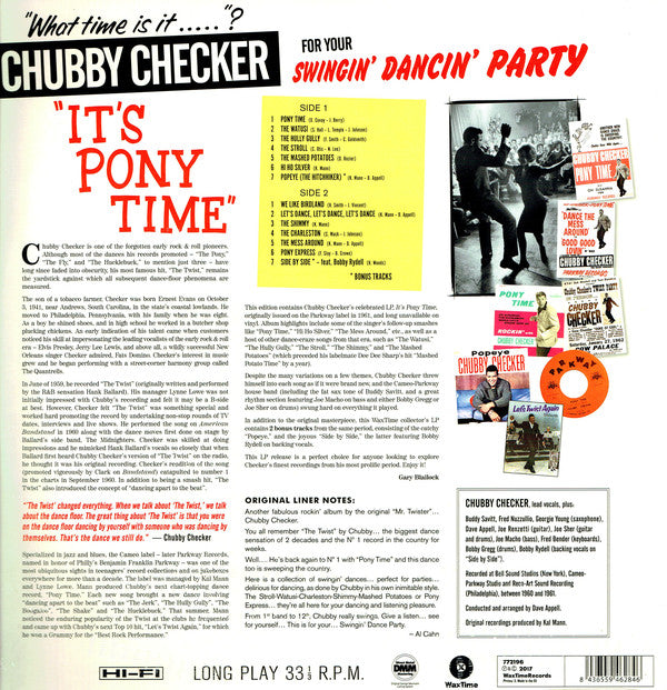 Chubby Checker : It's Pony Time (LP, Album, Ltd, RE, 180)