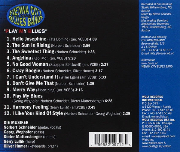 Vienna City Blues Band : Play My Blues (CD, Album)