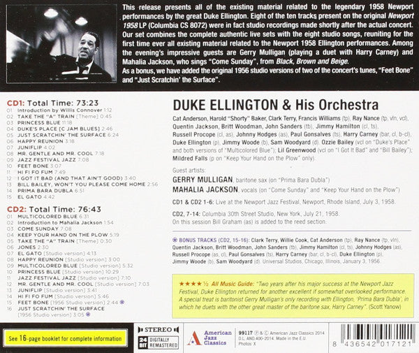Duke Ellington : The Complete Newport 1958 Performances (2xCD)