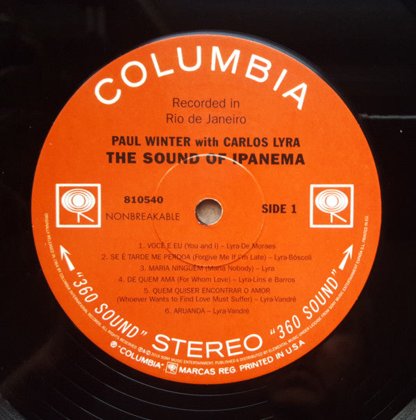 Paul Winter (2) With Carlos Lyra : The Sound Of Ipanema (LP, Album, Ltd, RE, 180)