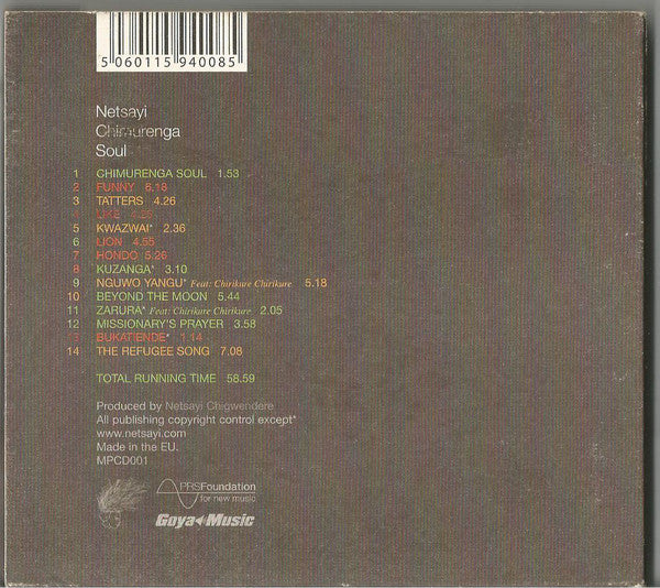 Netsayi : Chimurenga Soul (CD, Album)