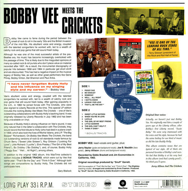 Bobby Vee and The Crickets (2) : Bobby Vee Meets The Crickets (LP, Album, Ltd, RE, 180)