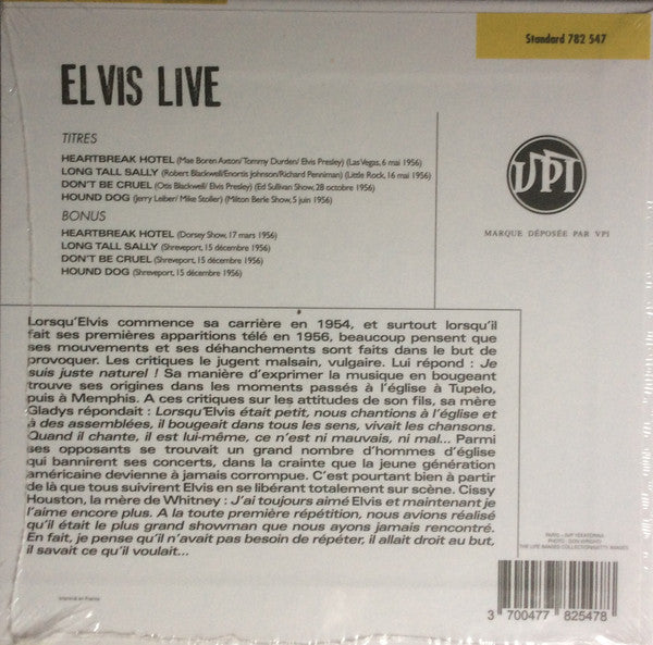 Elvis Presley : Live  (CD, Comp)