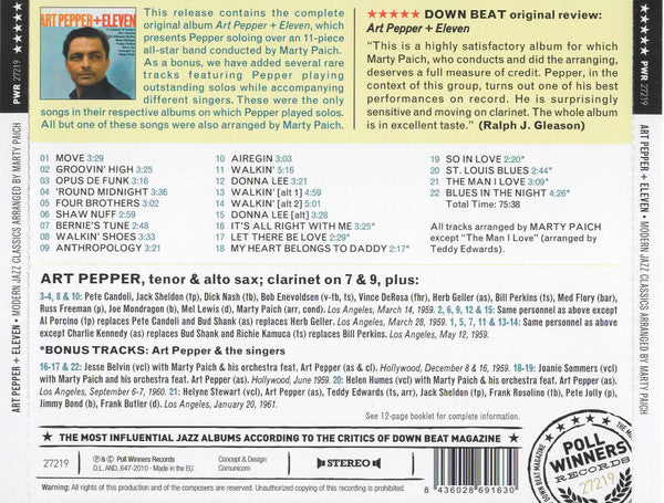 Art Pepper : Art Pepper + Eleven (CD, Album, Comp)