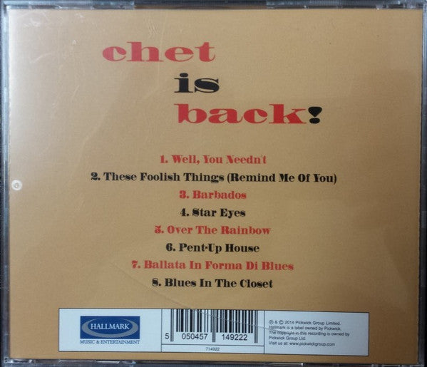 Chet Baker : Chet Is Back! (CD, Album, Mono, RE)
