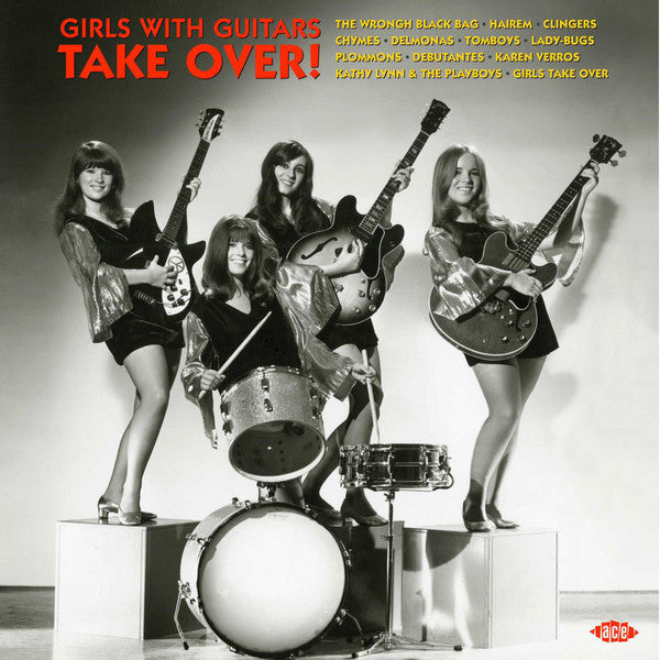 Various : Girls With Guitars Take Over!  (LP, Album, Comp, Mono, RM, Red)