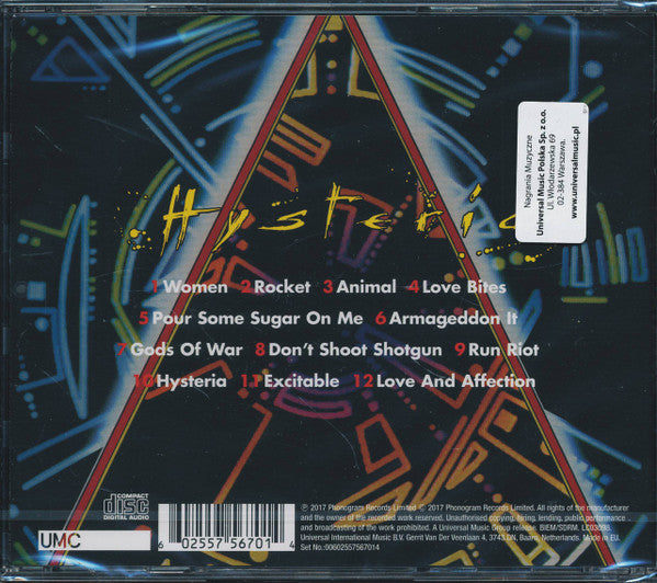 Def Leppard : Hysteria (CD, Album, RE, RM)