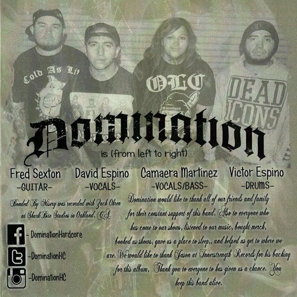 Domination (16) : Bonded By Misery (CDr, Album)