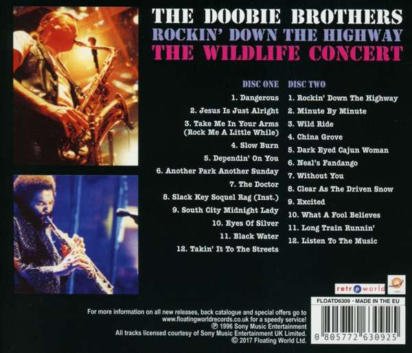 The Doobie Brothers : Rockin' Down The Highway: The Wildlife Concert (2xCD, Album, RE)