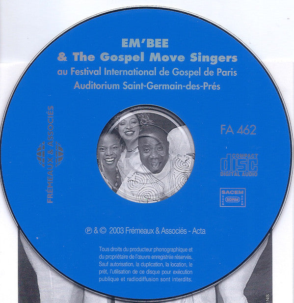 Em'Bee & The Gospel Move Singers : Au Festival International De Gospel De Paris - Auditorium Saint-Germain-Des-Prés (CD)