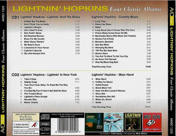 Lightnin' Hopkins : Four Classic Albums (2xCD, Comp, RM)
