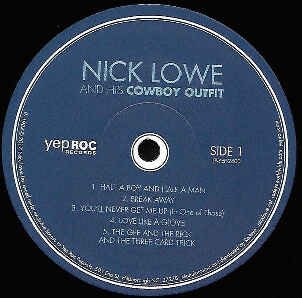 Nick Lowe And His Cowboy Outfit : Nick Lowe And His Cowboy Outfit (LP, Album, RE, RM + 7", Single)