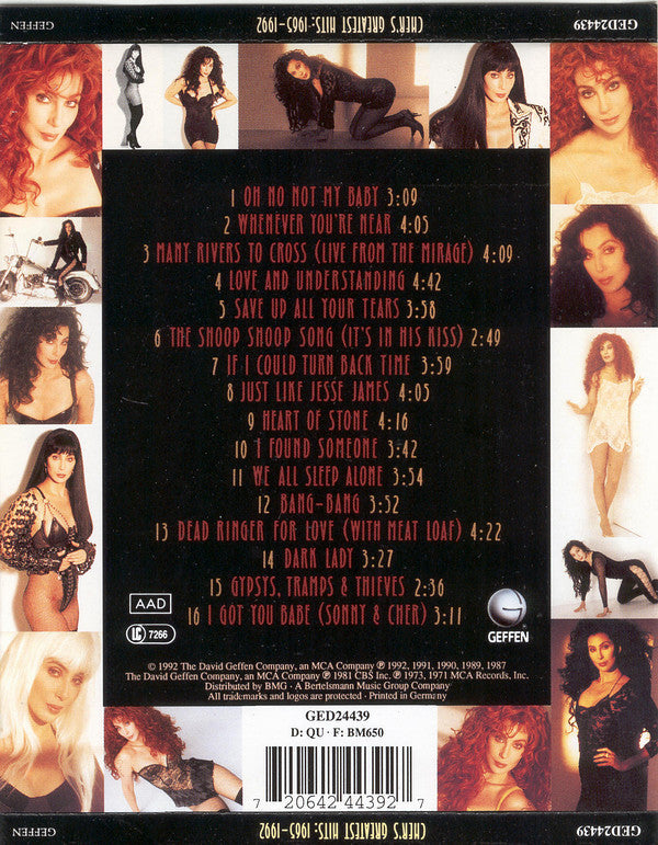 Cher : Cher's Greatest Hits: 1965–1992 (CD, Comp)