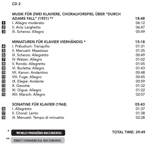 Wolfgang Jacobi, Tatjana Blome, Holger Groschopp : Piano Works (2xCD, Album)