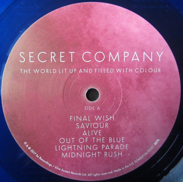 Secret Company : The World Lit Up And Filled With Colour  (LP, Album, Blu)