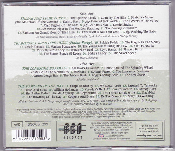 Finbar & Eddie Furey : Finbar & Eddie Furey / Traditional Irish Pipe Music / The Lonesome Boatman / The Dawning Of The Day (2xCD, Album, Comp)