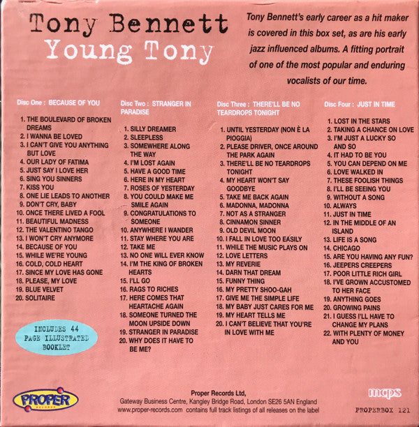 Tony Bennett : Young Tony (4xCD, Comp, RM)