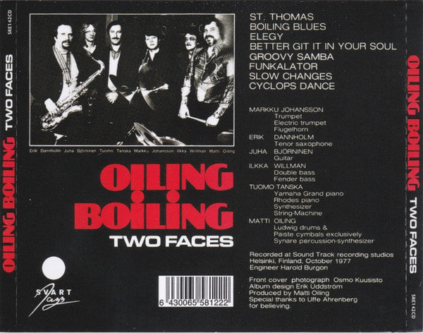 Oiling Boiling : Two Faces (CD, Album)