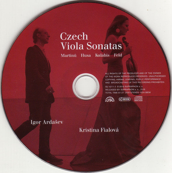 Kristina Fialová, Igor Ardašev, Bohuslav Martinů, Jindřich Feld, Viktor Kalabis, Karel Husa : Czech Viola Sonatas (CD, Album)