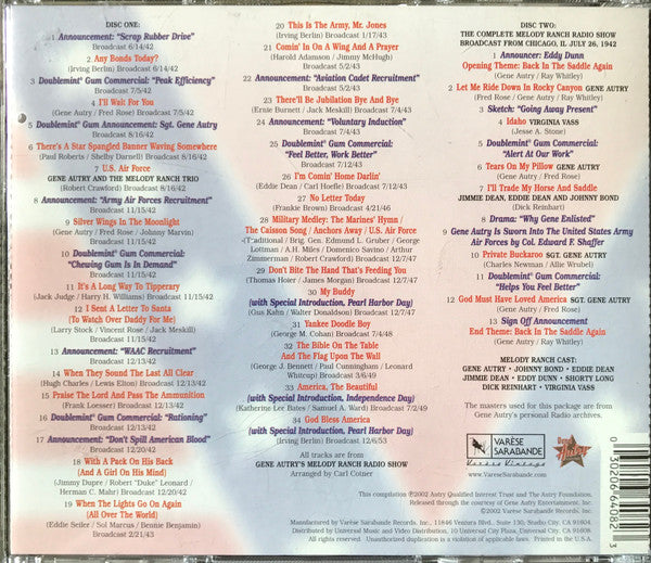 Gene Autry : The Cowboy Is A Patriot (2xCD, Comp, RM)