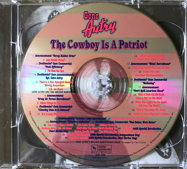 Gene Autry : The Cowboy Is A Patriot (2xCD, Comp, RM)