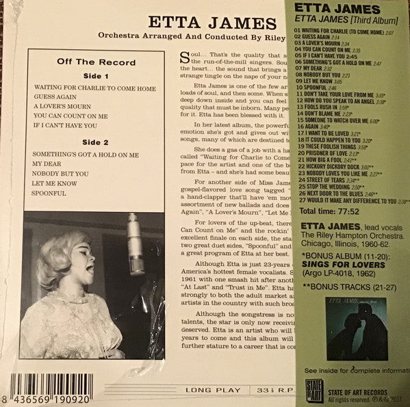Etta James : Etta James (CD, Album, Comp, Ltd, RM)