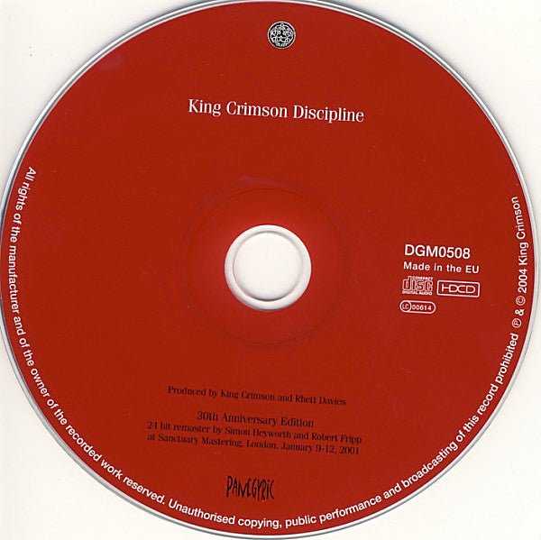 King Crimson : Discipline (HDCD, Album, RE, RM)