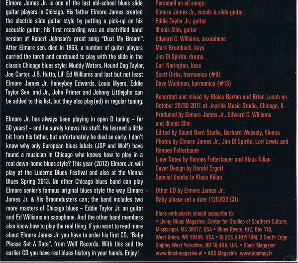 Elmore James Jr. & The Broomdusters Blues Band Feat. Eddie Taylor Jr. And Edward Williams (4) : Old School Lover (CD, Album)