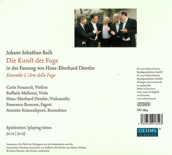Johann Sebastian Bach, Hans-Eberhard Dentler – L'Arte Della Fuga : Die Kunst Der Fuge (In Der Fassung von Hans-Eberhard Dentler) (2xCD, Album)