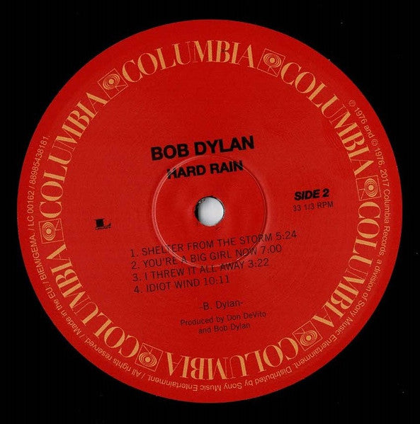 Bob Dylan : Hard Rain (LP, Album, RE, RP)