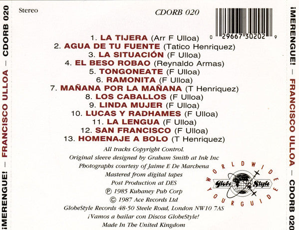 Francisco Ulloa : Merengue! (CD, Album)