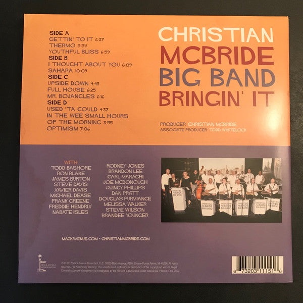 Christian McBride Big Band : Bringin' It (2xLP, Album)