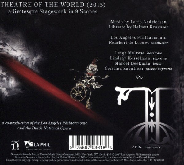 Louis Andriessen, Los Angeles Philharmonic Orchestra / Reinbert de Leeuw : Theatre Of The World (2xCD, Album)