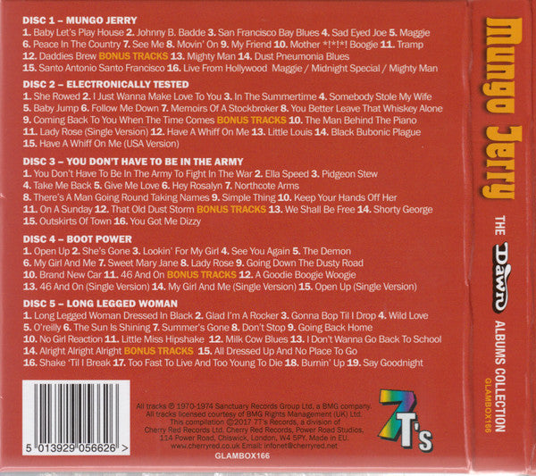 Mungo Jerry : The Dawn Albums Collection (Box, Comp + CD, Album, RE, RM + CD, Album, RE, RM )